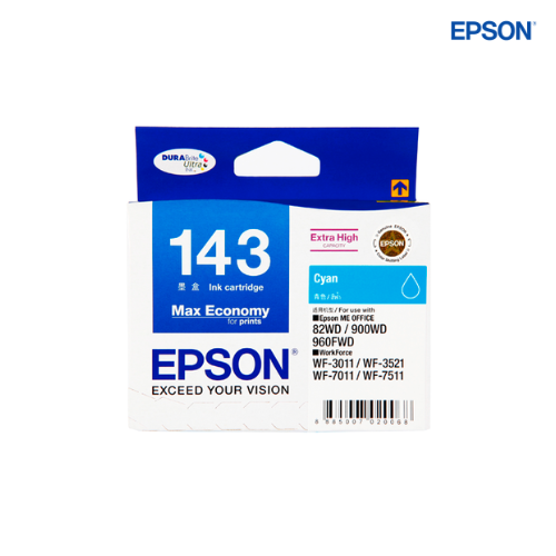 ตลับหมึกอิงค์เจ็ท Epson Original Ink Cartridge 143 Cyan, T143290